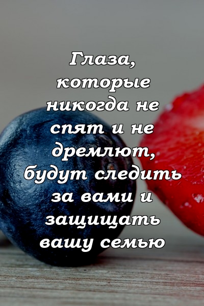 Глаза, которые никогда не спят и не дремлют, будут следить за вами и защищать вашу семью